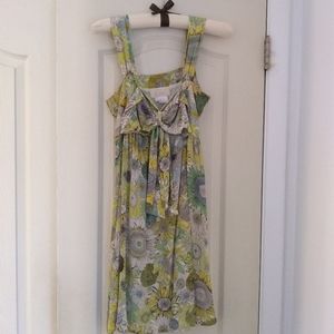 Sunflower silk dress